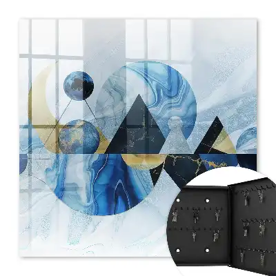 Abstraction cosmique dans des tons bleus