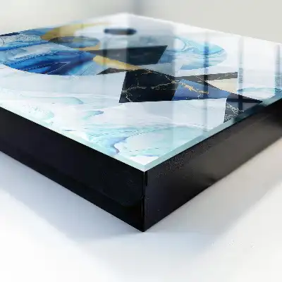Abstraction cosmique dans des tons bleus