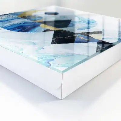 Abstraction cosmique dans des tons bleus