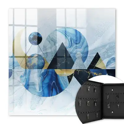 Abstraction cosmique dans des tons bleus