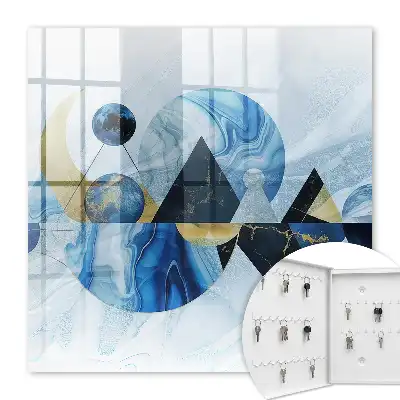 Abstraction cosmique dans des tons bleus