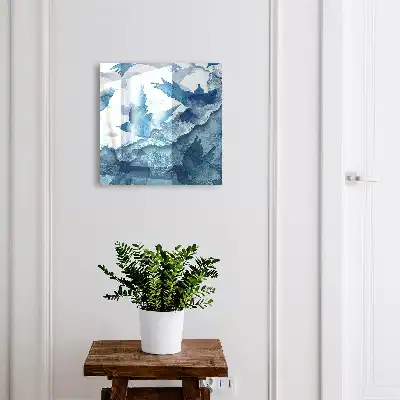 Affiche oiseaux en vol à l'aquarelle