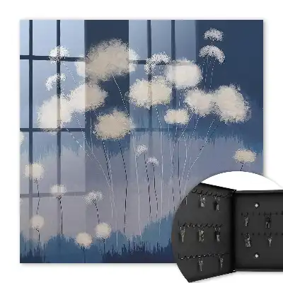 Pissenlits du paysage bleu