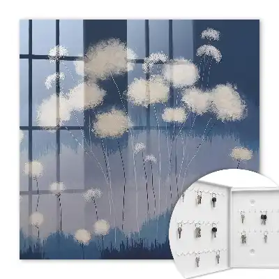 Pissenlits du paysage bleu