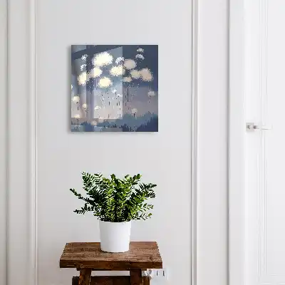 Pissenlits du paysage bleu