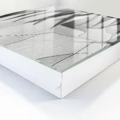 Papier peint à motif de feuillage gris