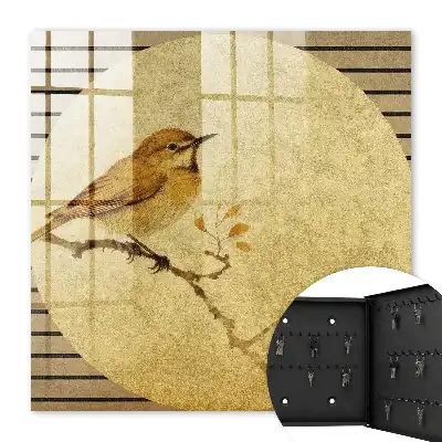 Oiseau décoratif couleur crème