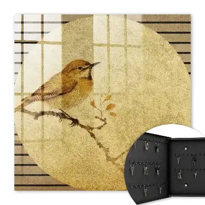 Oiseau décoratif couleur crème