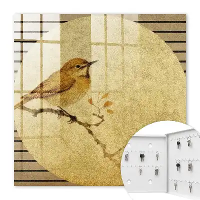 Oiseau décoratif couleur crème