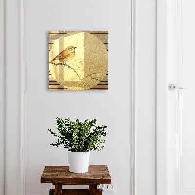 Oiseau décoratif couleur crème