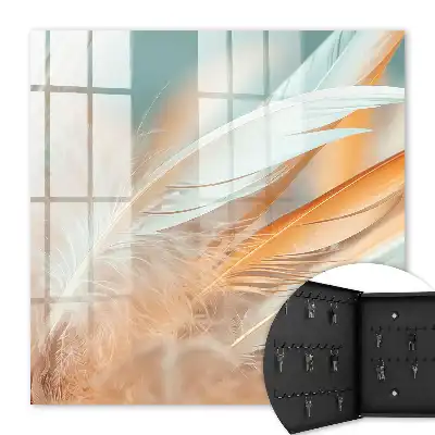 Plumes aux teintes pastel