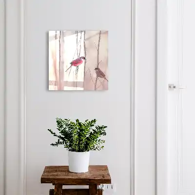 Deux oiseaux aux couleurs délicates