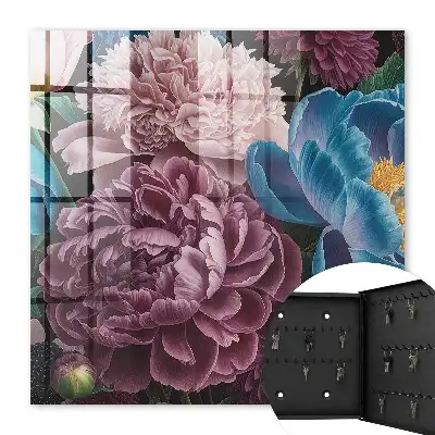 Fleurs colorées sur fond noir