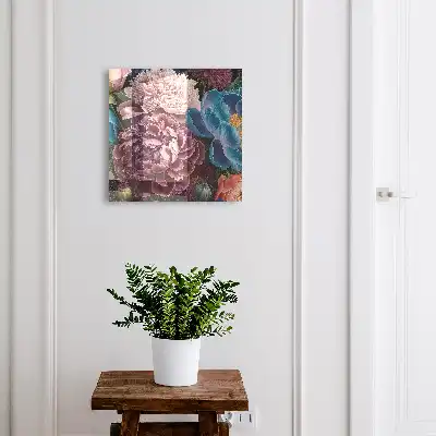 Fleurs colorées sur fond noir