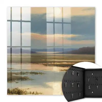 Un paysage paisible avec un horizon chaleureux