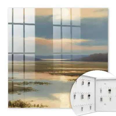 Un paysage paisible avec un horizon chaleureux