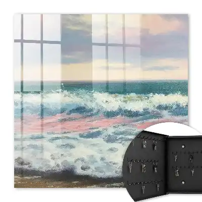 Paysage marin aux tons pastel