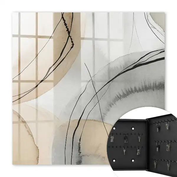 Décoration murale élégante dans les tons beige et gris