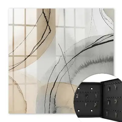 Décoration murale élégante dans les tons beige et gris