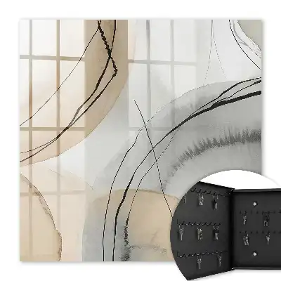Décoration murale élégante dans les tons beige et gris