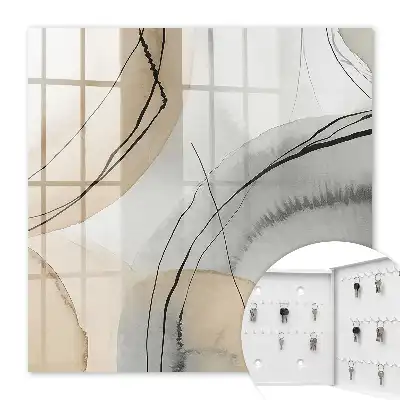 Décoration murale élégante dans les tons beige et gris