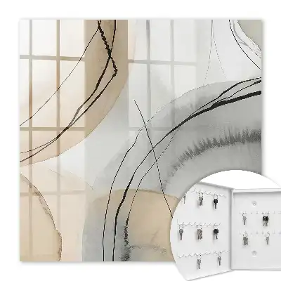Décoration murale élégante dans les tons beige et gris