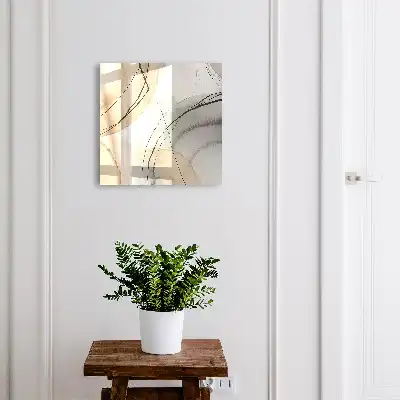 Décoration murale élégante dans les tons beige et gris