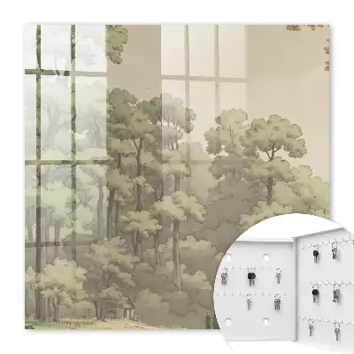 Forêt verdoyante avec un petit chalet