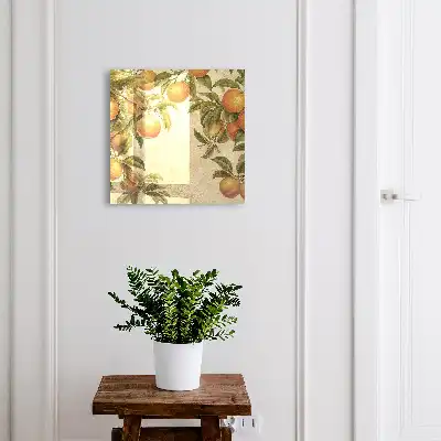 Oranges sur fond de nature lumineuse
