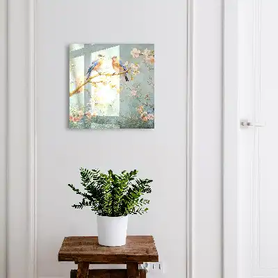 Scène printanière parmi les fleurs