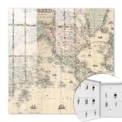 Carte du monde illustrée avec continents et navires