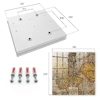Carte ancienne détaillée des ornements