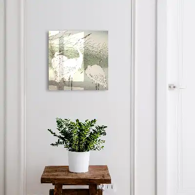 Hérons et herbes délicates