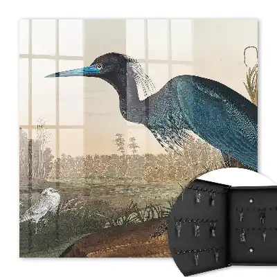 Tableau décoratif oiseau exotique dans la végétation