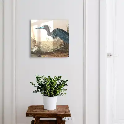 Tableau décoratif oiseau exotique dans la végétation