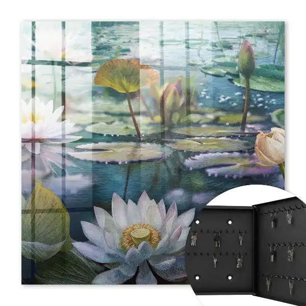 Fleurs d'eau avec des lys