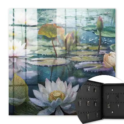 Fleurs d'eau avec des lys