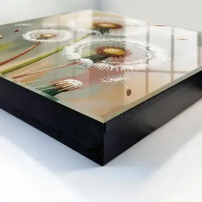 Pissenlits délicats sur fond beige