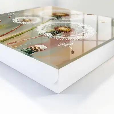 Pissenlits délicats sur fond beige