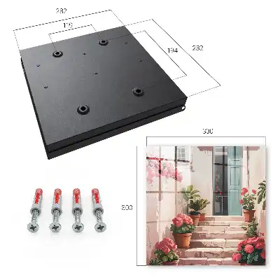 Escaliers fleuris aux tons chauds