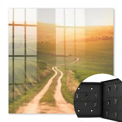 Paysage pittoresque avec des champs verdoyants
