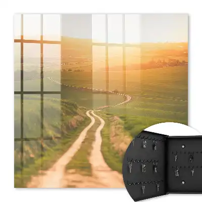 Paysage pittoresque avec des champs verdoyants