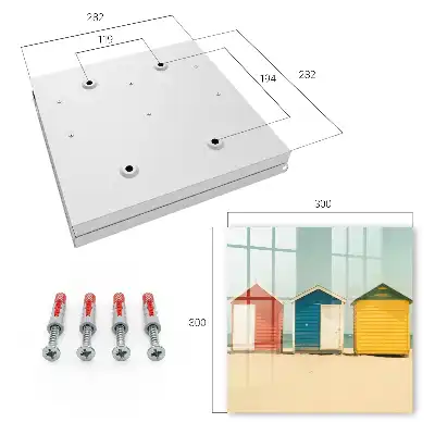 Maisons colorées avec la mer en arrière-plan