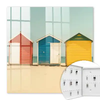 Maisons colorées avec la mer en arrière-plan