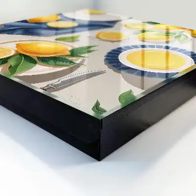 Table citron en porcelaine élégante