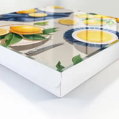 Table citron en porcelaine élégante