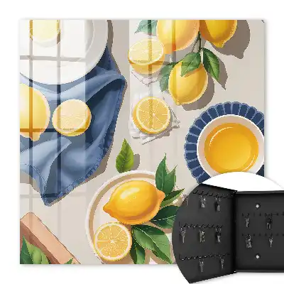 Table citron en porcelaine élégante