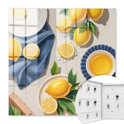 Table citron en porcelaine élégante