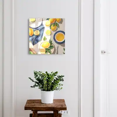 Table citron en porcelaine élégante