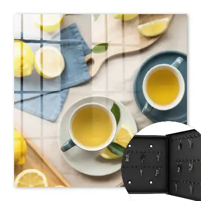 Matinée citronnée sur fond bleu